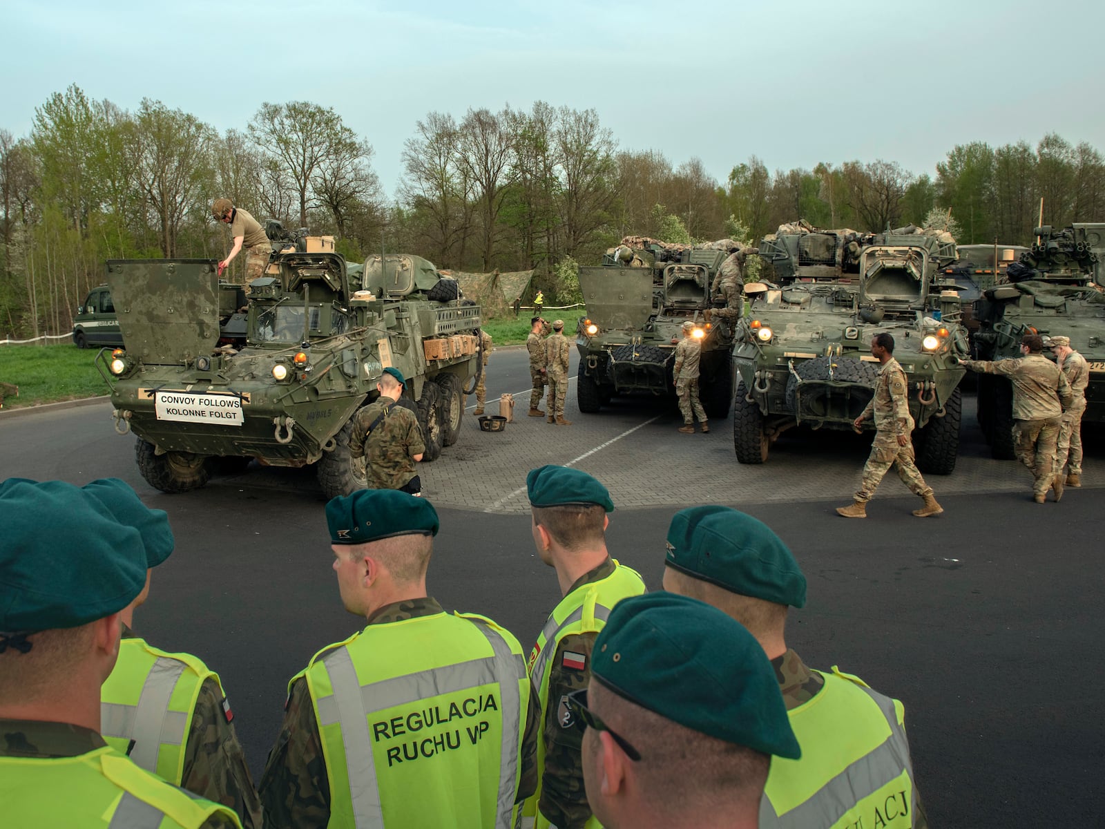 
                        FILE — A military convoy during NATO exercises in Germany, near the border with Poland, on April 9, 2024.  In one short month, President Donald Trump has undercut the trust that sits at the center of the 75-year-old NATO pact, that an attack on one member of the alliance would bring a response by all, led by the United States.. (Laetitia Vancon/The New York Times)
                      