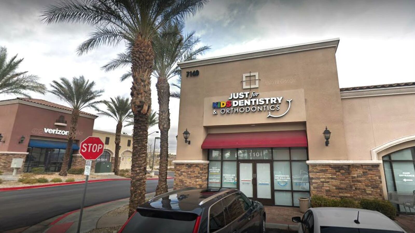 Pictured in a January 2019 Street View image is Kids Dentistry & Orthodontics in Las Vegas. A couple has filed a lawsuit against the practice's owner, Dr. Deep Karan Dhillon, alleging he set their 5-year-old daughter’s mouth on fire during a routine procedure last year.