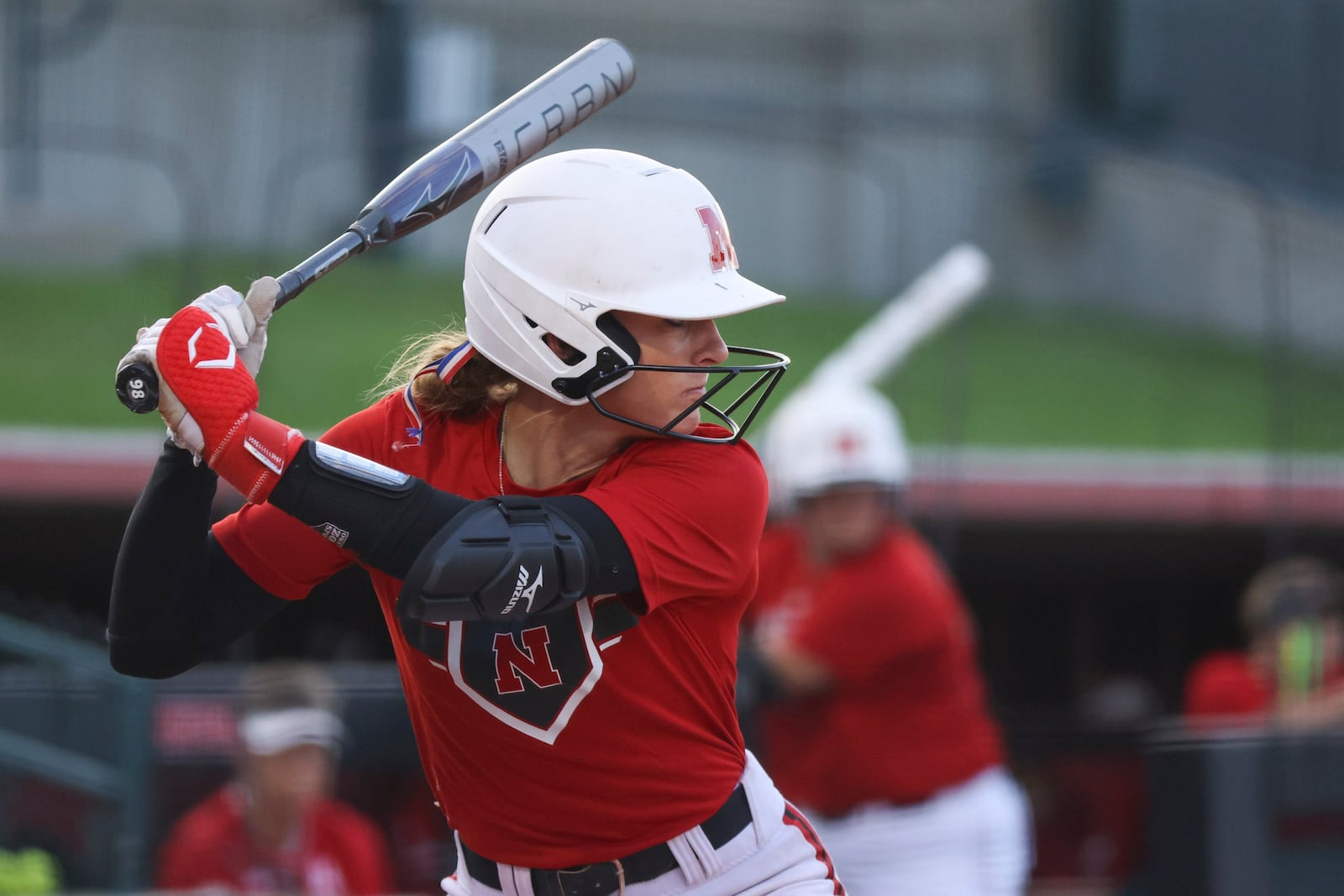 FILE - Nebraska's Jordy Bahl bats during a scrimmage, Thursday, Sept. 14, 2023, at Bowlin Stadium in Lincoln, Neb. (Nikos Frazier/Omaha World-Herald via AP, File)