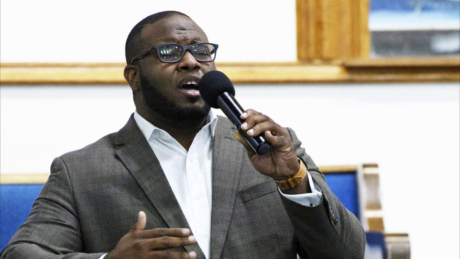 Botham Jean is pictured singing as a student at Harding University in Searcy, Ark. Jean, 26, was killed in his Dallas apartment Sept. 6, 2018, by his neighbor, police officer Amber Guyger. The ex-cop was convicted Tuesday, Oct. 1, 2019, of murder.