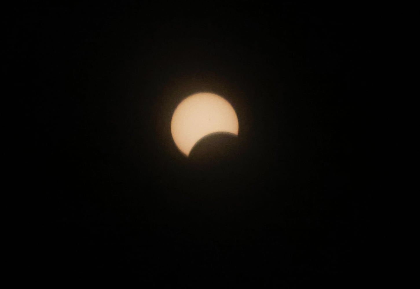 Partial eclipse begins