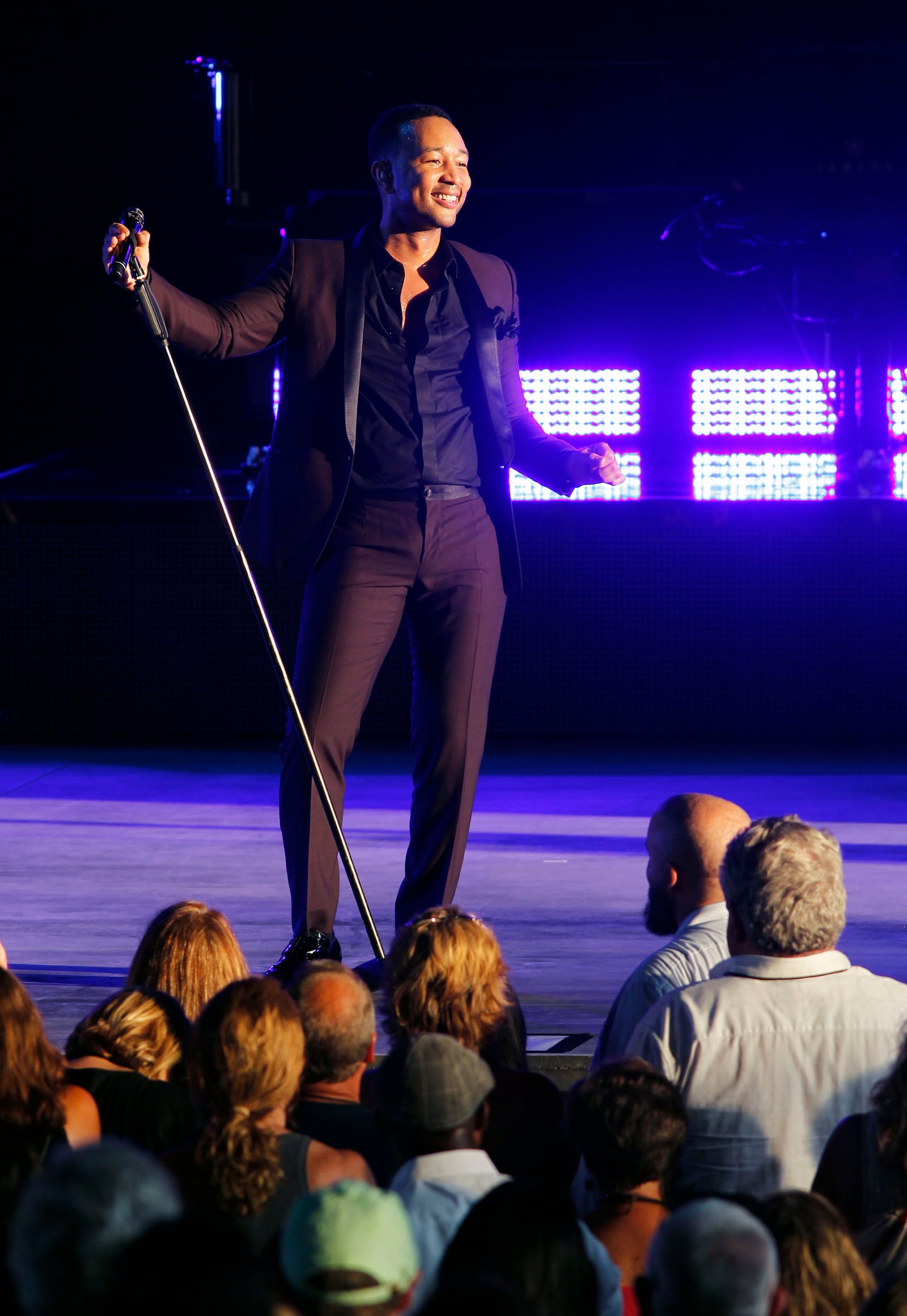 John Legend performs at the Rose Music Center on Monday evening..   TY GREENLEES / STAFF