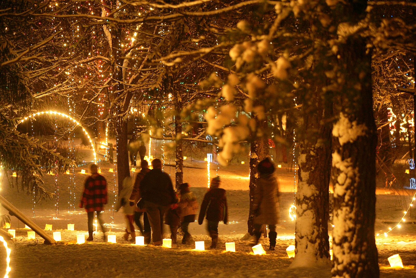 Woodland Lights began in the early 1990s and annually attracts thousands of visitors a year. Jim Noelker/Dayton Daily News