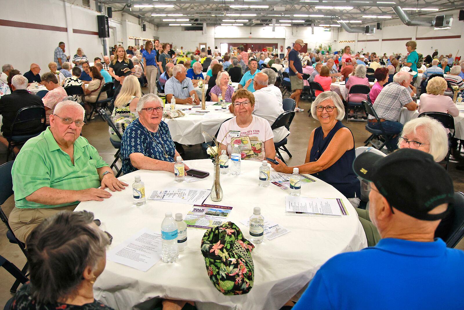 Hundreds of couples, all married more than 50 years, attended the Golden Wedding Party at the Clark County Fair Tuesday, July 23, 2024. BILL LACKEY/STAFF