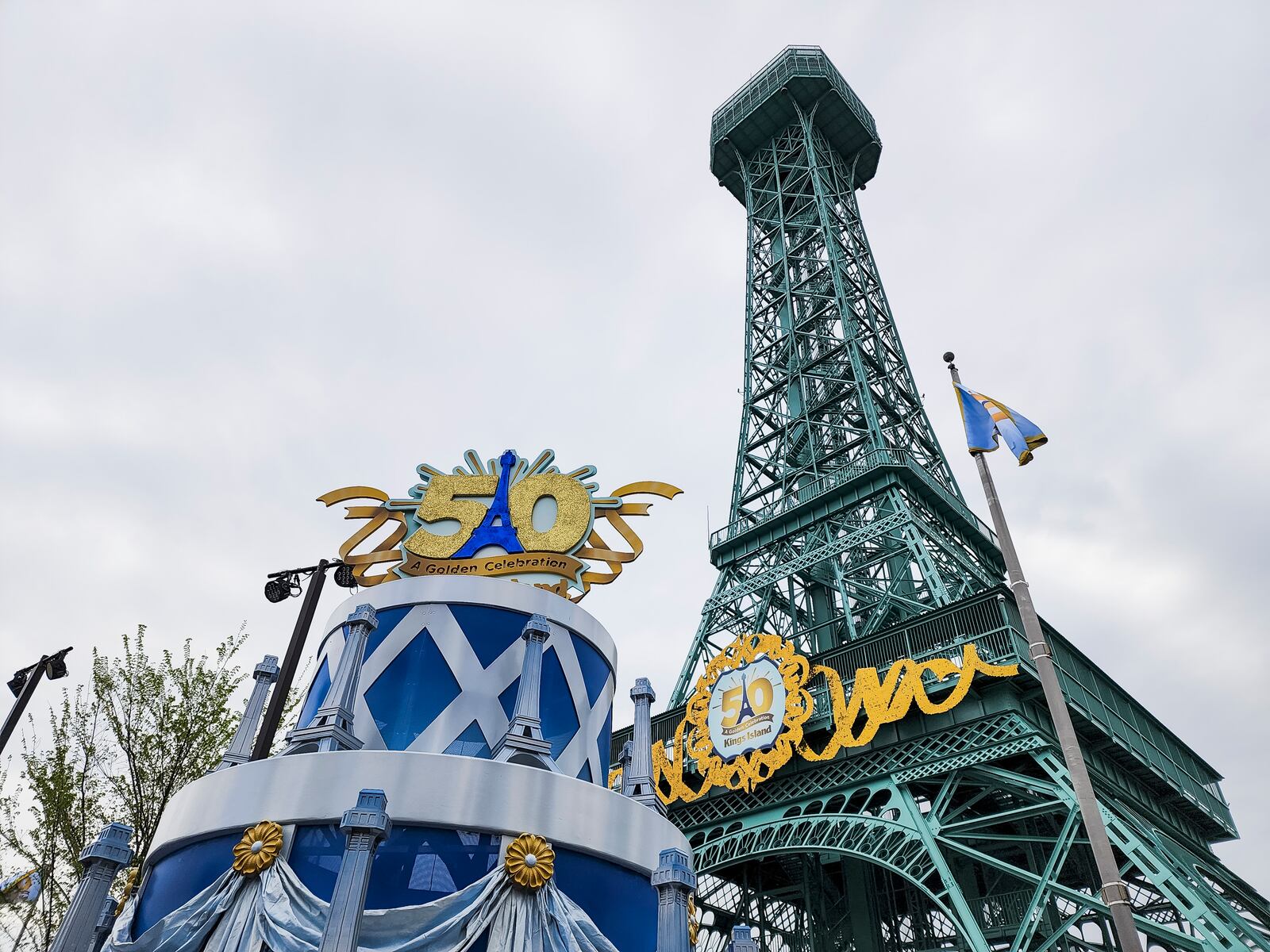 Kings Island held an opening ceremony and ribbon cutting Friday, April 29, 2022 in celebration of their 50th Anniversary. NICK GRAHAM/STAFF