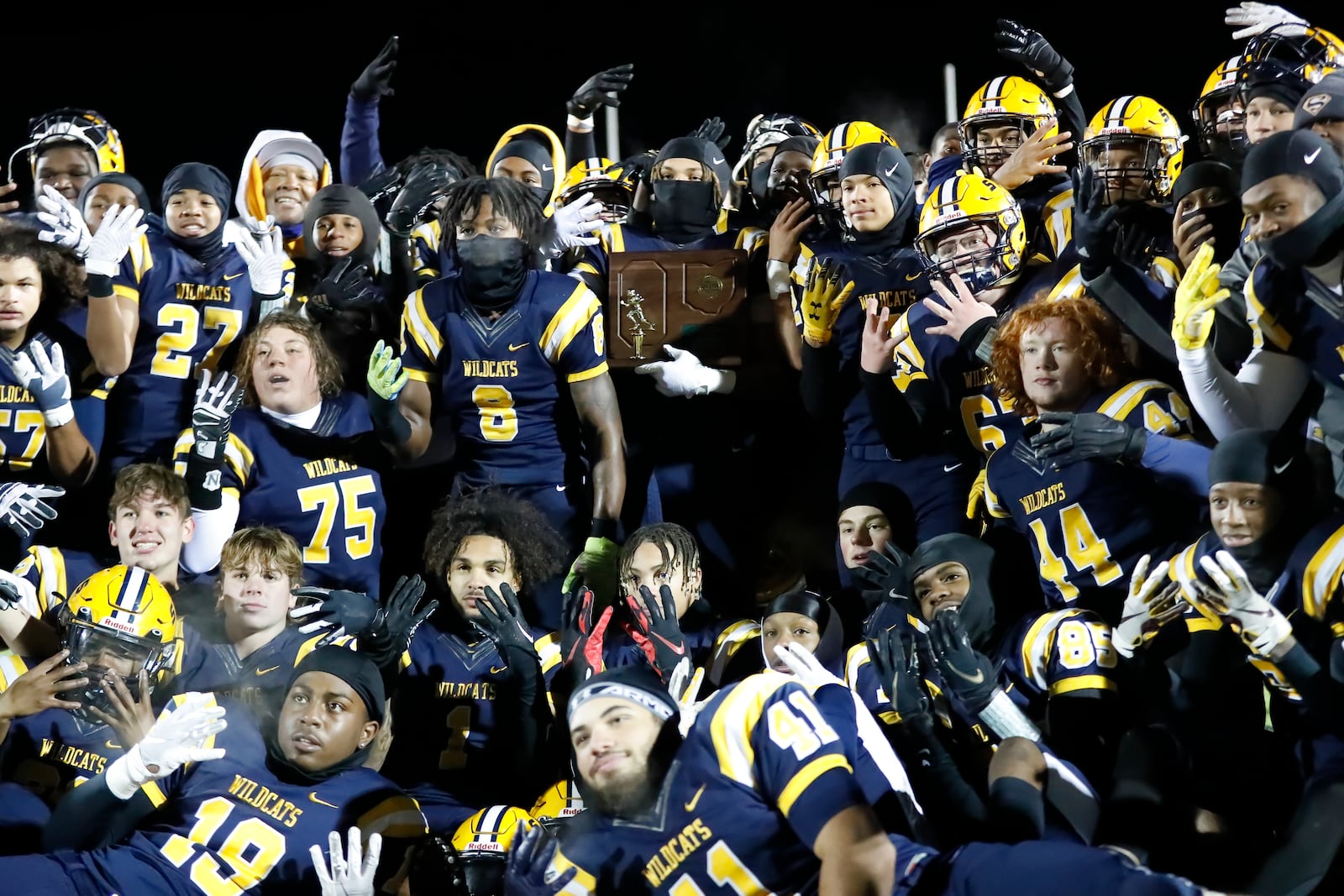 Springfield defeated Olentangy Liberty 35-7 to win its fourth straight regional football title on Friday, Nov. 18, 2022. Michael Cooper/CONTRIBUTED