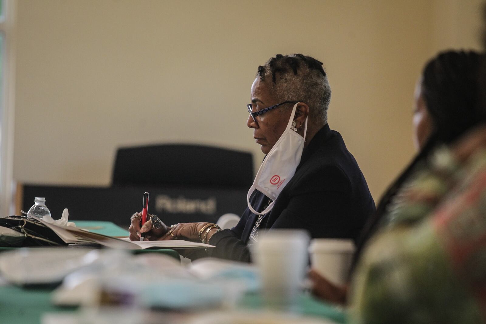 Ohio State Representative, Catherine Ingram along with two other state reps. sit in on a roundtable to discuss the future of   Wilberforce University.