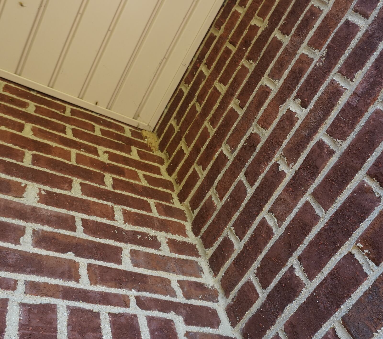 A mud dauber nest in the corner of an entrance to a home. CONTRIBUTED/PAMELA BENNETT