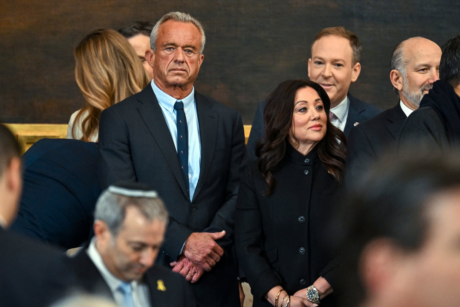 Robert F. Kennedy Jr. arrives before the 60th Presidential Inauguration in the Rotunda of the U.S. Capitol in Washington, Monday, Jan. 20, 2025. (Kenny Holston/The New York Times via AP, Pool)