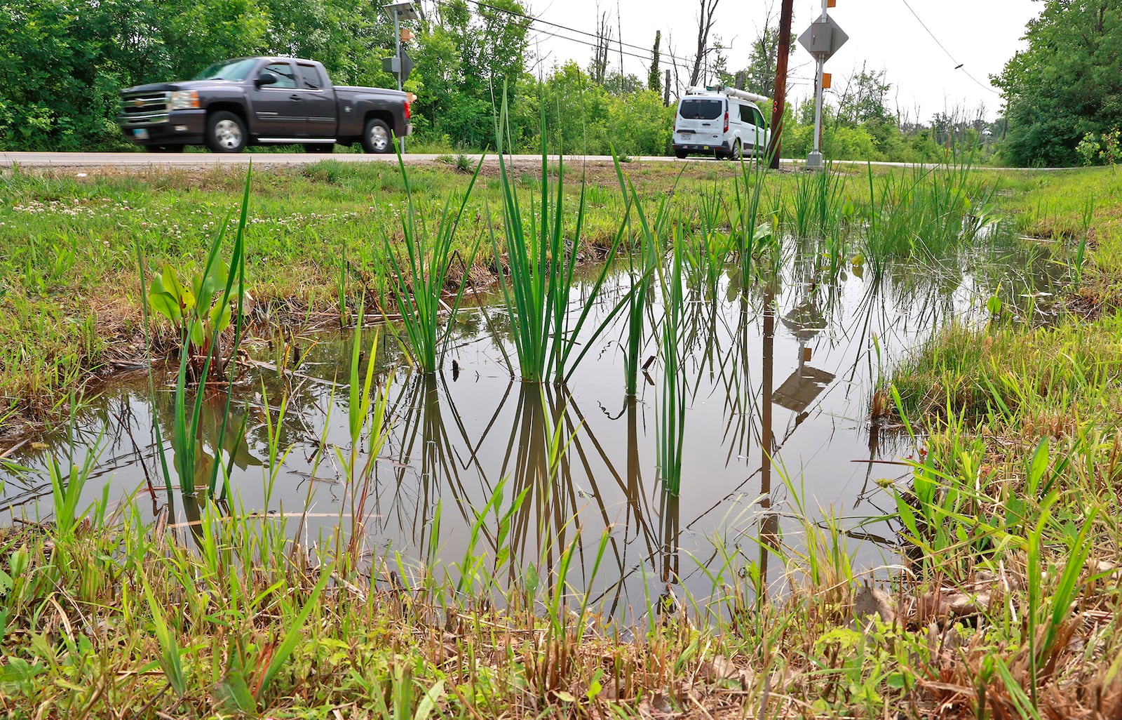 The Clark County Engineer’s Office is planning a roughly $6.2 million project to improve safety and alleviate flooding problems on Spangler Road in western Clark County. Local, state and federal funds will pay for the project, which is tentatively scheduled to begin work in 2026.  BILL LACKEY/STAFF