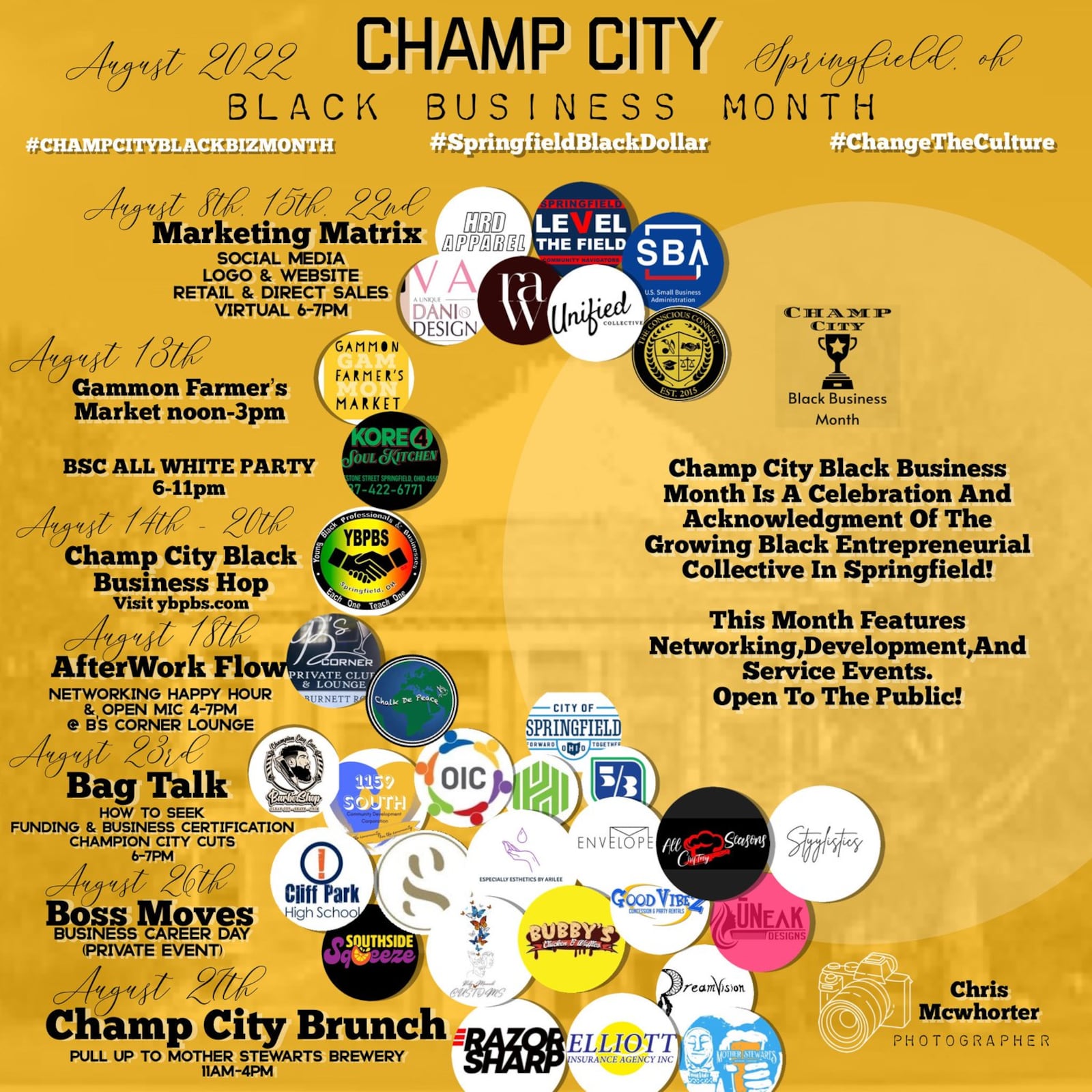 Champ City Black Business Month 2022 flyer.