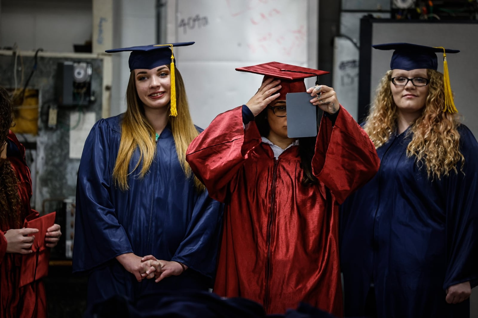 Dayton Correctional Institution held a graduation Tuesday, Nov. 15, 2022, for 52 incarcerated women who earned a GED or career technology certification through the Ohio Central School System. JIM NOELKER/STAFF