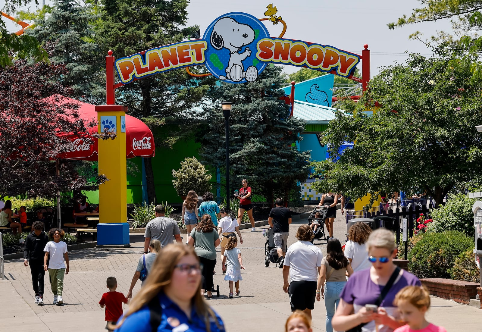 Kings Island was filled with visitors at Planet Snoopy Friday, June 9, 2023 in Mason. NICK GRAHAM/STAFF