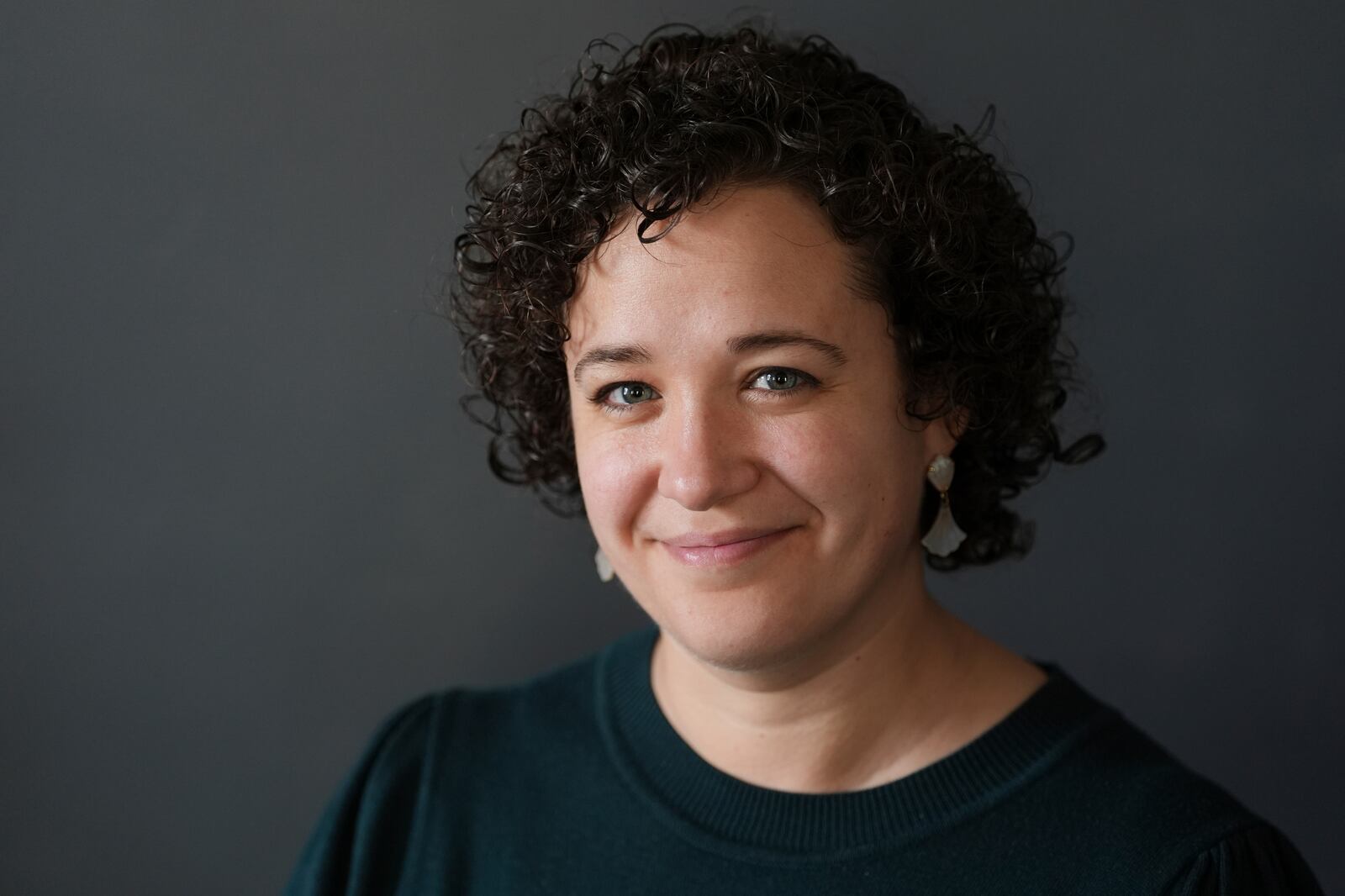 Hannah Jones poses for a portrait at home near Philadelphia, Wednesday, March 12, 2025. (AP Photo/Matt Rourke)