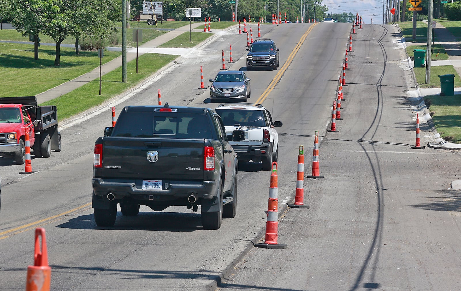 Construction has started on Derr Road for a road project between Home Road and Villa Road. The Clark County Transportation Coordinating Committee is promoting a plan to make areas roads safer for pedestrians, bicyclists and others. BILL LACKEY/STAFF