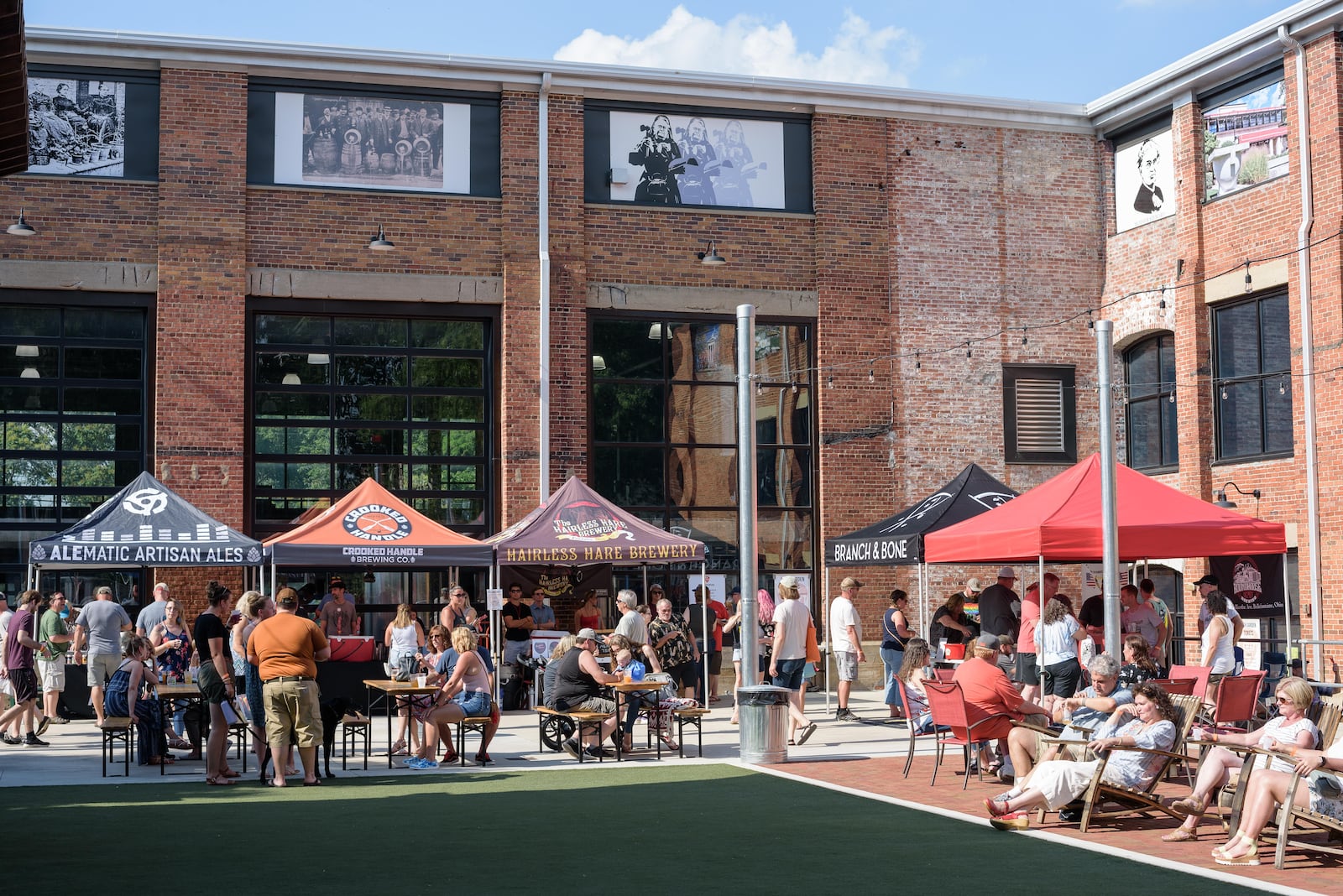 Greater Springfield Partnership and Mother Stewart’s Brewing Co. presented IndieCraft in June. The event featured craft beers from 11 Ohio breweries, nine food trucks and eight bands. Mother Stewart’s new permanent outdoor covered stage, located in the brewery’s beer garden made its debut during the event. TOM GILLIAM / CONTRIBUTING PHOTOGRAPHER