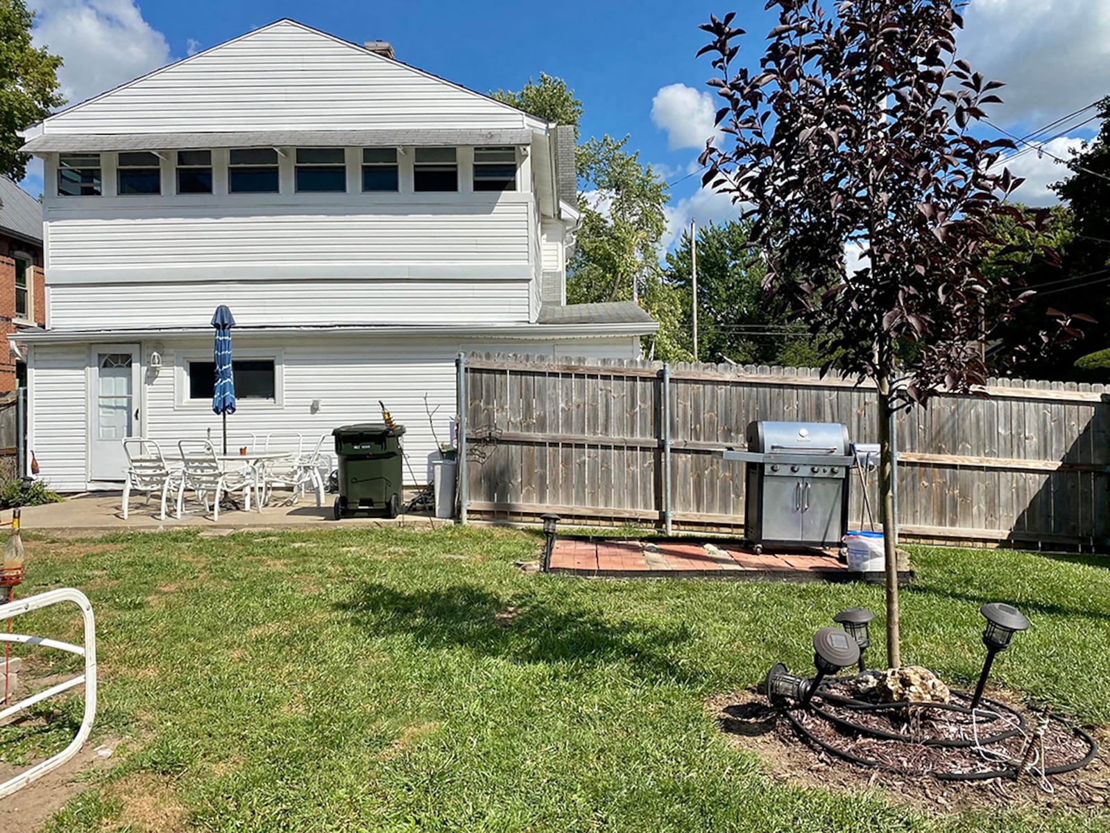 In back is a concrete patio, newer full privacy fence and a 4-season room above the garage. CONTRIBUTED PHOTO