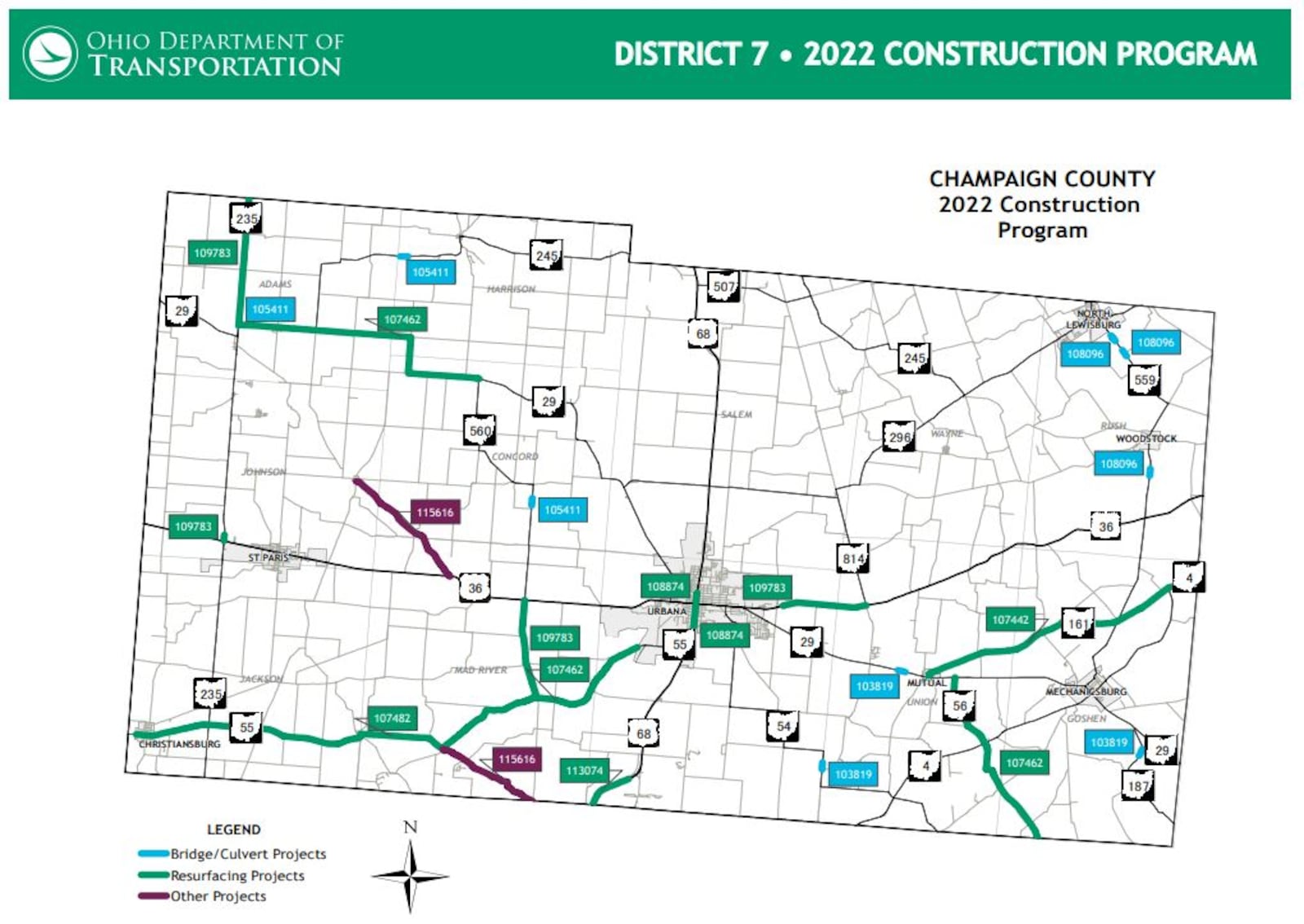 Champaign County ODOT Construction