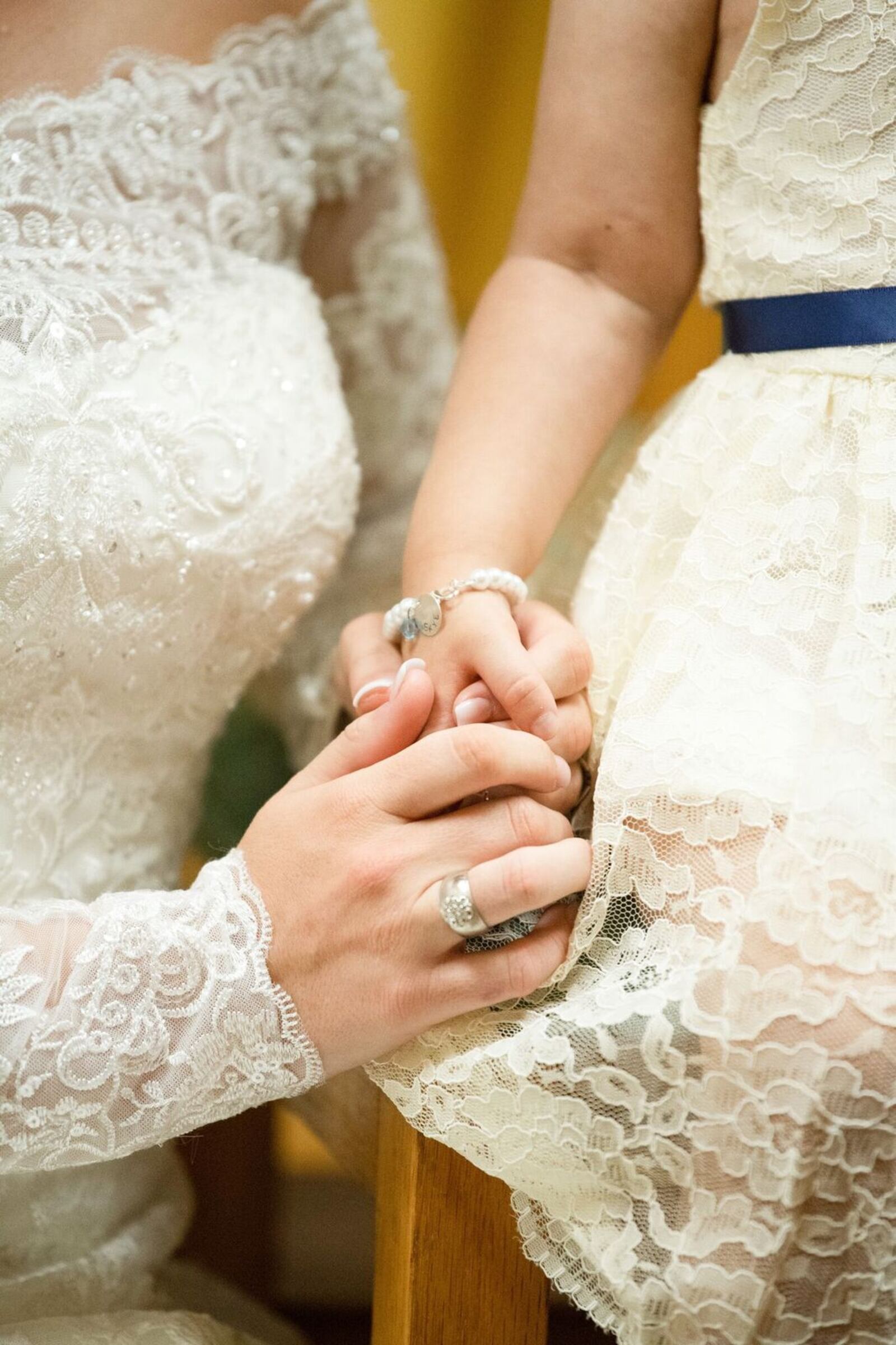 Cancer survivor Skye Savren-McCormick, 3 served as flower girl for her bone marrow donor, 26-year-old Hayden Hatfield Ryals.