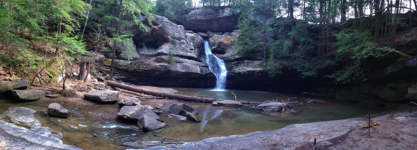 The largest and most spectacular waterfall at Hocking Hills State Park is at Cedar Falls. Despite its name, there are no cedars here, but plenty of hemlocks, which early Europeans mistook for cedar. CONNIE POST/STAFF