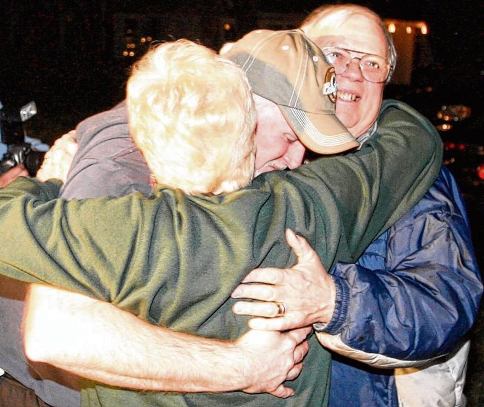 Roger Dean Gillispie returned home to hugs from his family and friends in Fairborn after being released from prison on Thursday, Dec. 22, 2011. He was inprisoned  20 years.