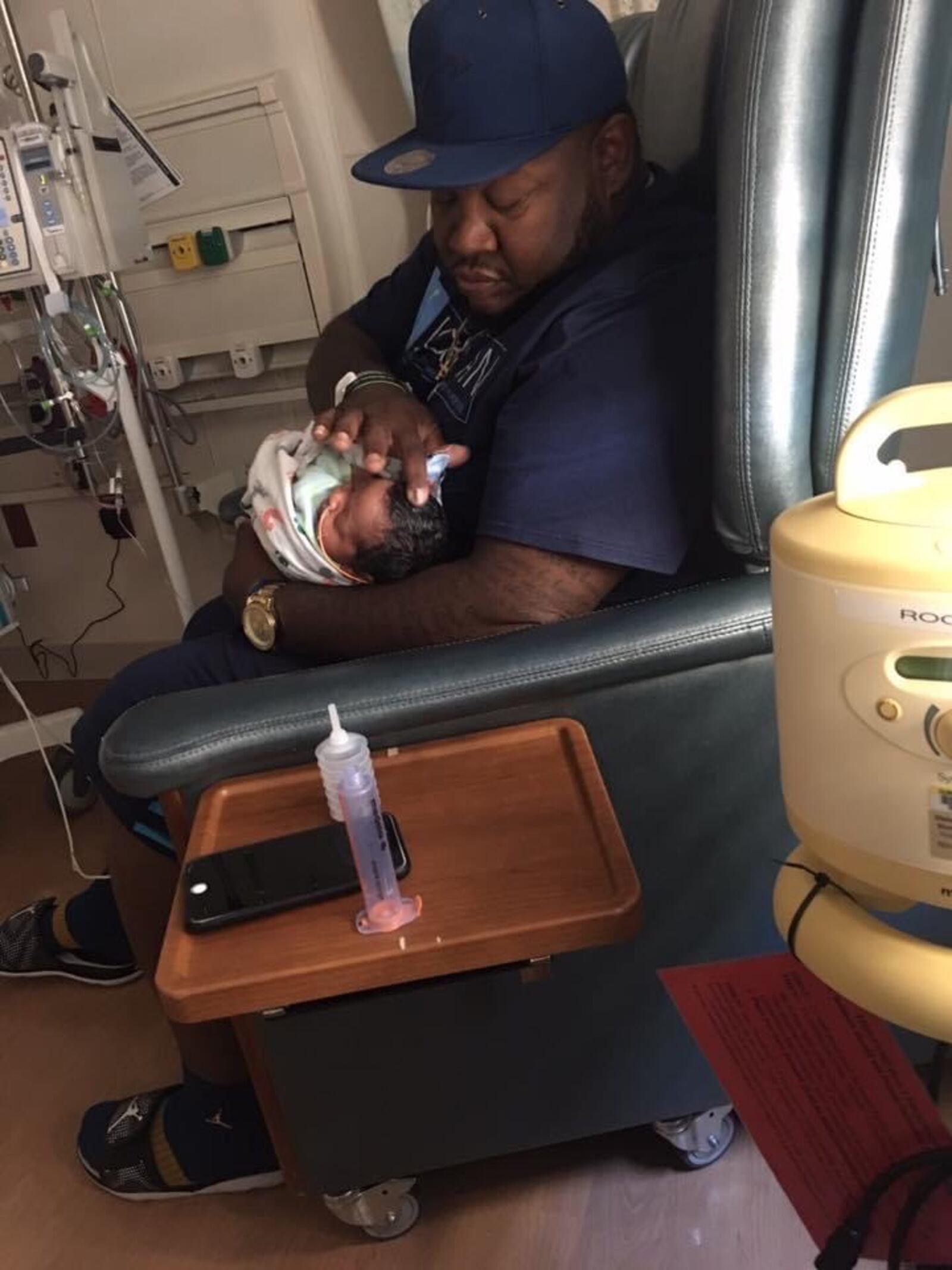 Will Edwards holds his son William (Liam) Edwards at Miami Valley Hospital. Submitted photo.