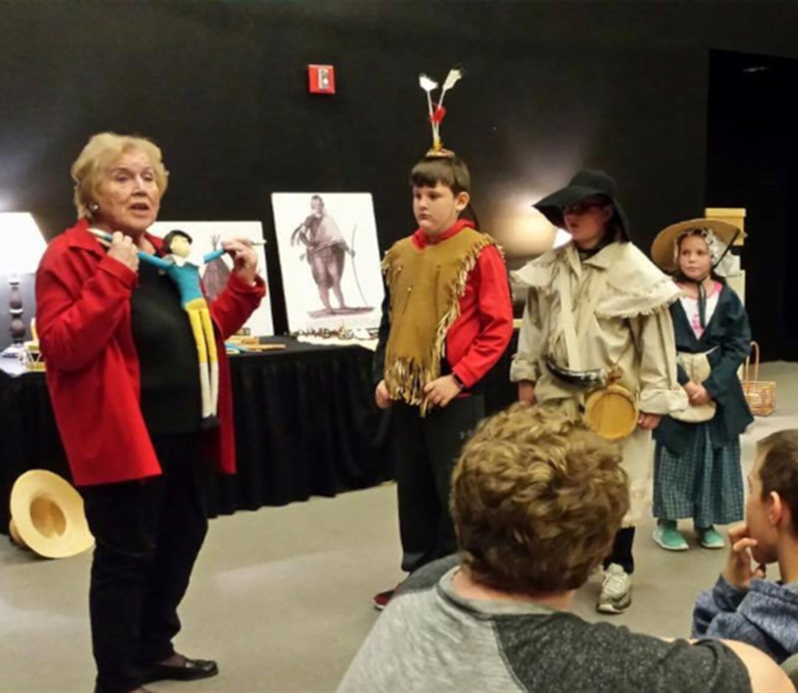 Ardath Dellapina, longtime Springfield teacher and volunteer who passed away Feb. 7, with a group of kids at the Clark County Historical Society. Contributed