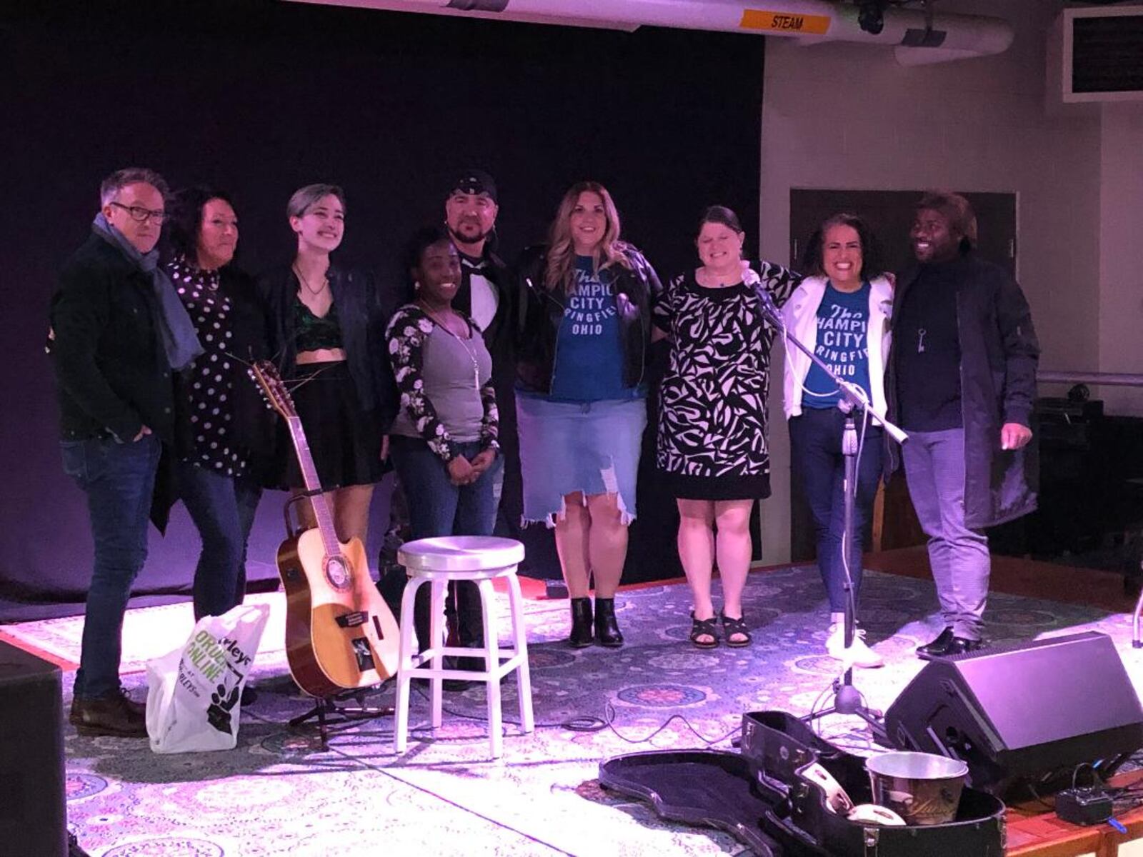 Seven of the eight cast members along with David Brown of The Harmony Project reunited for the ABC TV premiere of "Finding Harmony" on Wednesday evening, a pilot show that featured Springfield and several community members. Cast members and others held a watch party at Mother Stewart's Brewing Co. to celebrate.