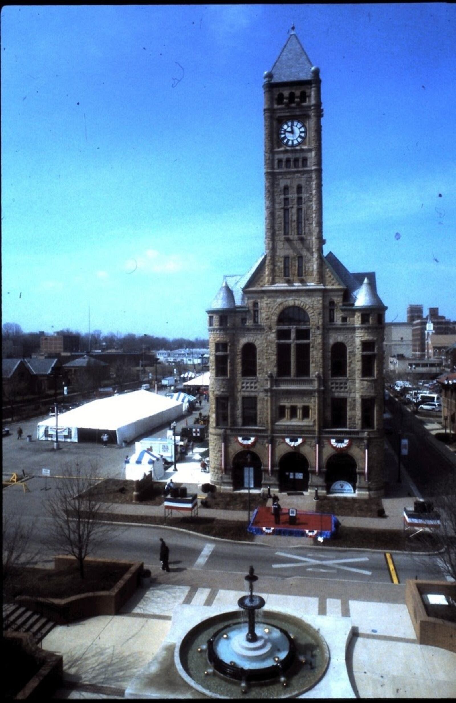 1890s Richardsonian Romanesque and our largest and most important artifact.

In 2022, the Clark County Historical Society celebrates 21 years at the Heritage Center! This 132 year old building found new life as our forever home with exhibit galleries, a research library, storage for collections, and additional spaces used by community non-profits and other businesses. The building itself is our biggest and most important artifact. 
Since its founding in 1897, the Clark County Historical Society has had many homes, but since the March 31, 2001 grand opening, shown here, we are proud stewards of a grand local landmark where we are able to collect, protect, preserve, interpret, and share the rich history of Clark County.  (CONTRIBUTED)