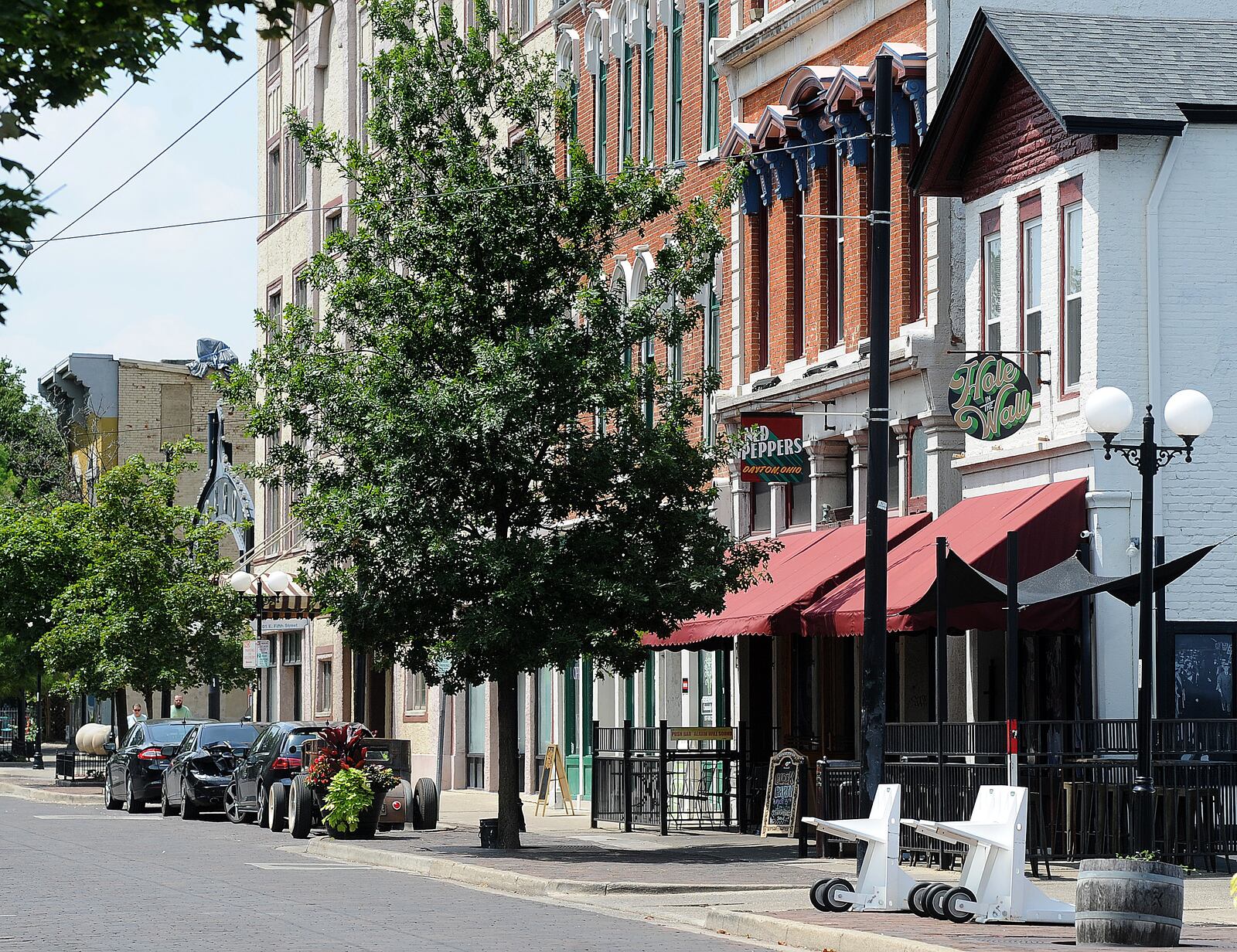 A look down Fifth Street in the Oregon District. MARSHALL GORBY\STAFF