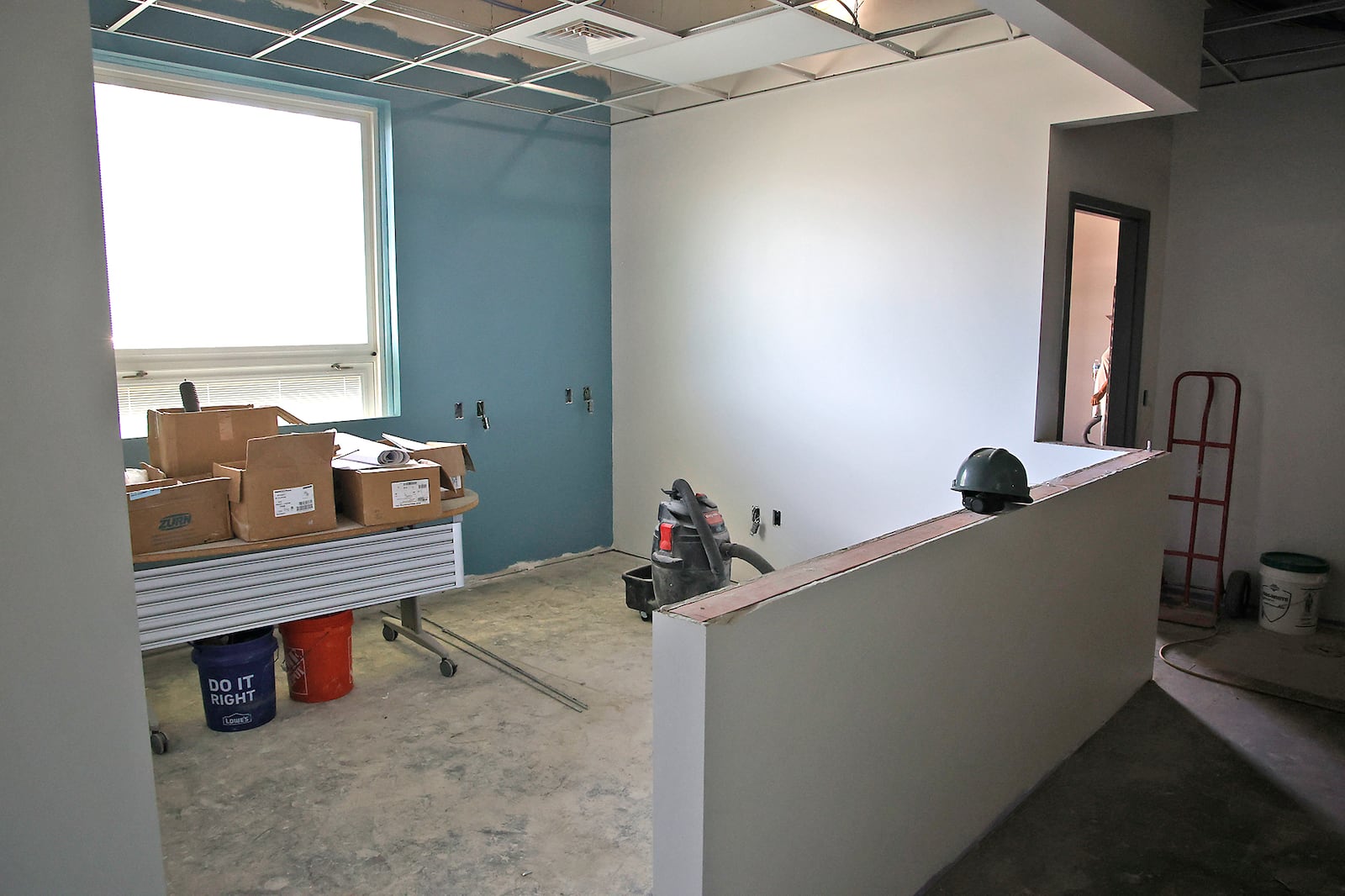 Construction continues on the new medical center at Springfield High School Wednesday, May 8, 2024. BILL LACKEY/STAFF