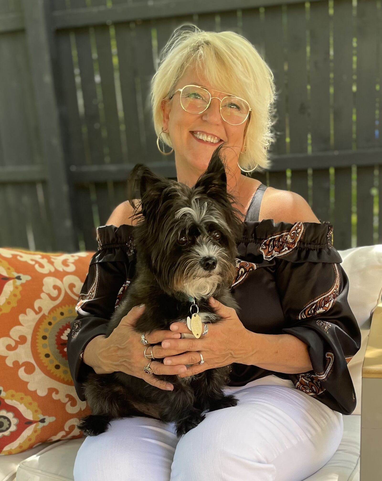 Terri Miller says she used her backyard patio often during her kitchen renovation. Photo by Robin McMacken