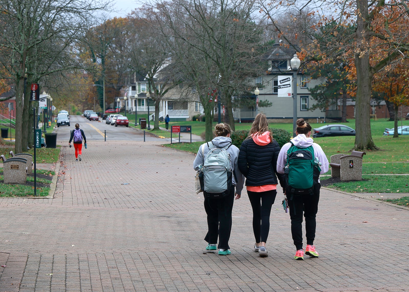 Wittenberg University students walks across campus Friday, Nov. 15, 2024. BILL LACKEY/STAFF