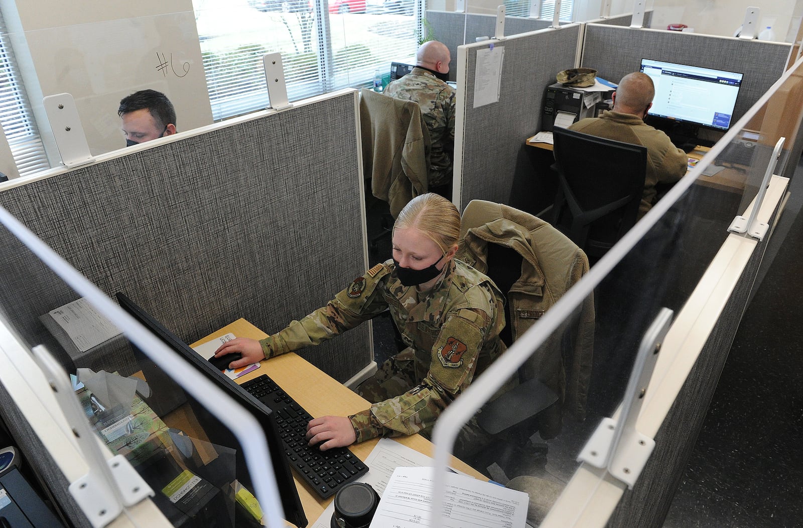 Dayton Children’s is receiving help from the Ohio National Guard at its Springboro COVID-19 testing site, allowing the site to triple its capacity. The facility, is located at 3300 W. Tech Road. MARSHALL GORBY\STAFF