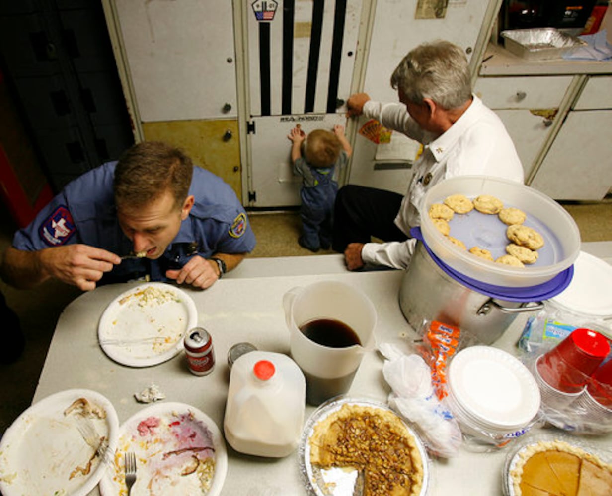 A fire department Thanksgiving