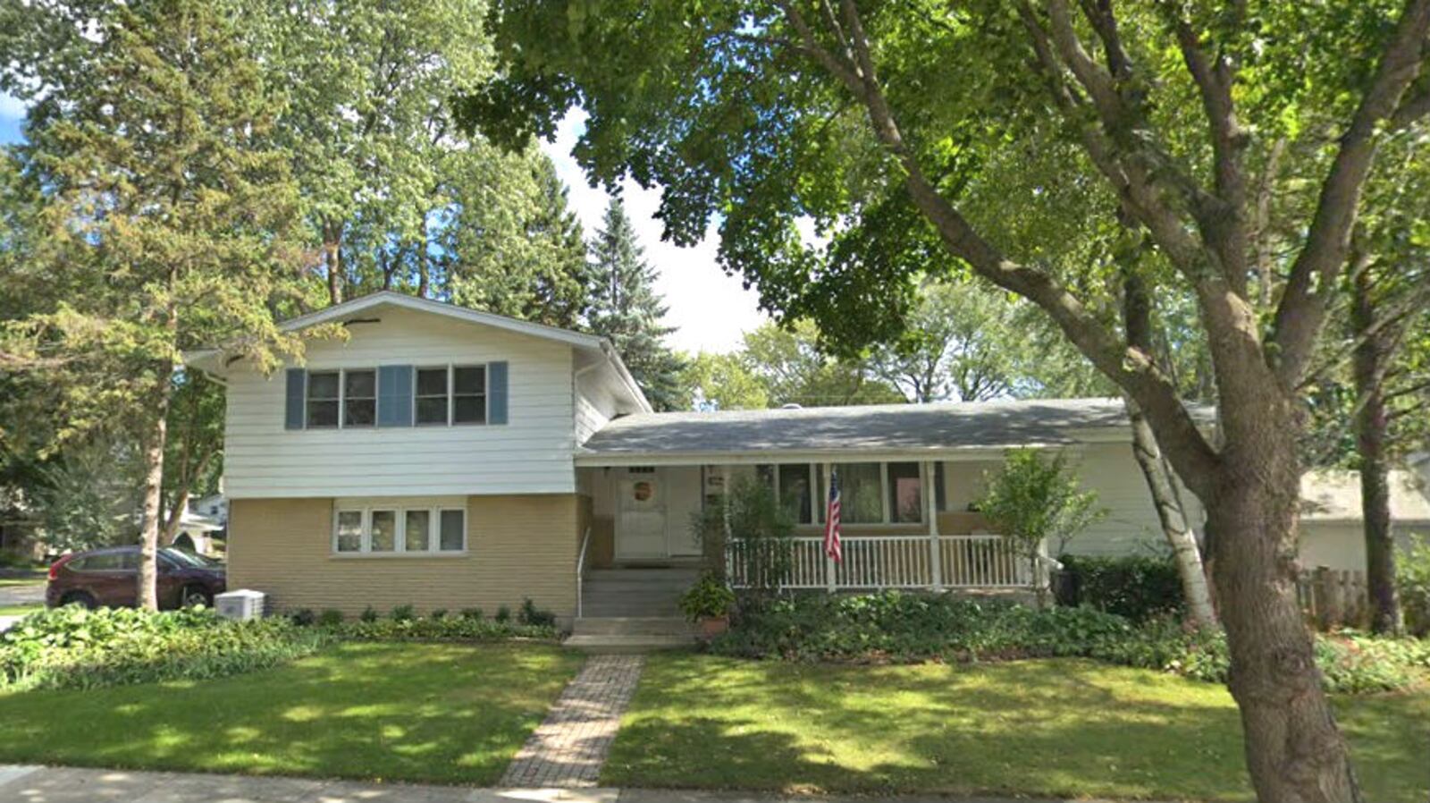 Pictured in a September 2018 Street View image is the home where Deborah Jane Martin, 43, of Arlington Heights, Illinois, is accused of fatally stabbing her parents, David G. Martin, 72, and Anne P. Martin, 71, early Saturday, June 8, 2019. She is charged with two counts of first-degree murder.