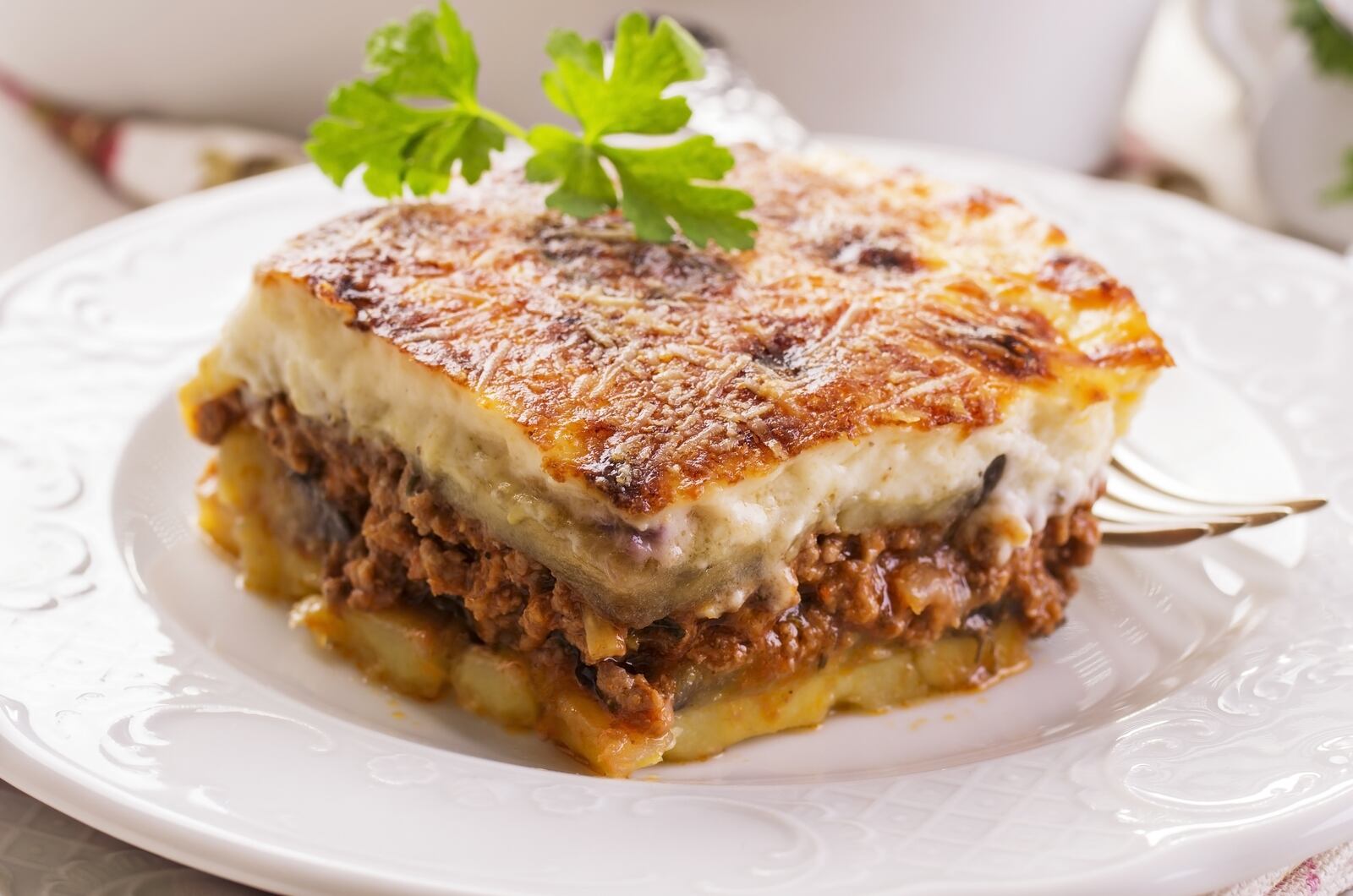 Moussaka, the classic Greek comfort dish.