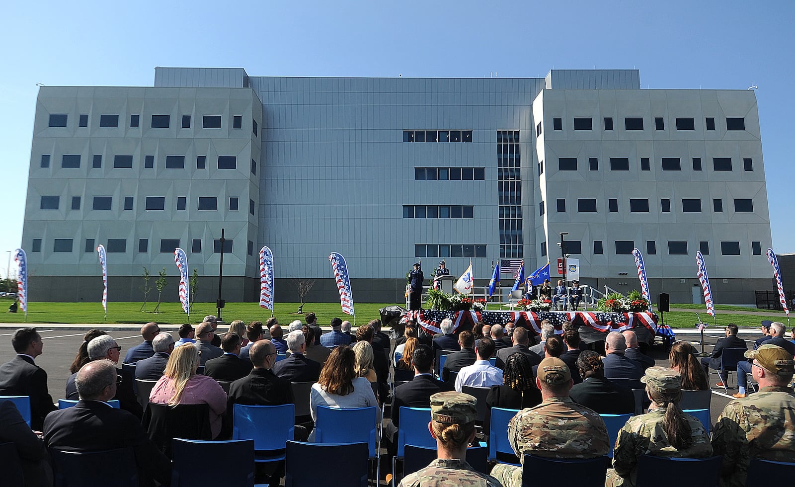 The official ribbon cutting ceremony for the National Air and Space Intelligence Center (NASIC) took place Monday, May 13, 2024. MARSHALL GORBY\STAFF