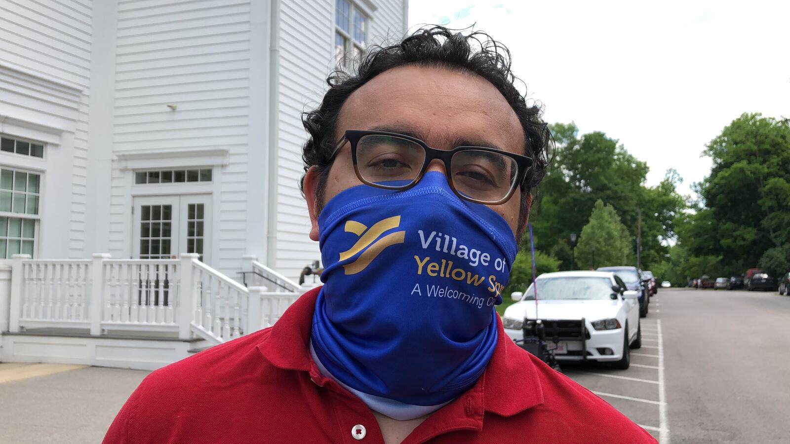 Yellow Springs Village Manager Josue Salmeron speaks about the need to fight racism and injustice. He attended the protest rally in the village on Saturday, June 6, 2020. LYNN HULSEY/Staff