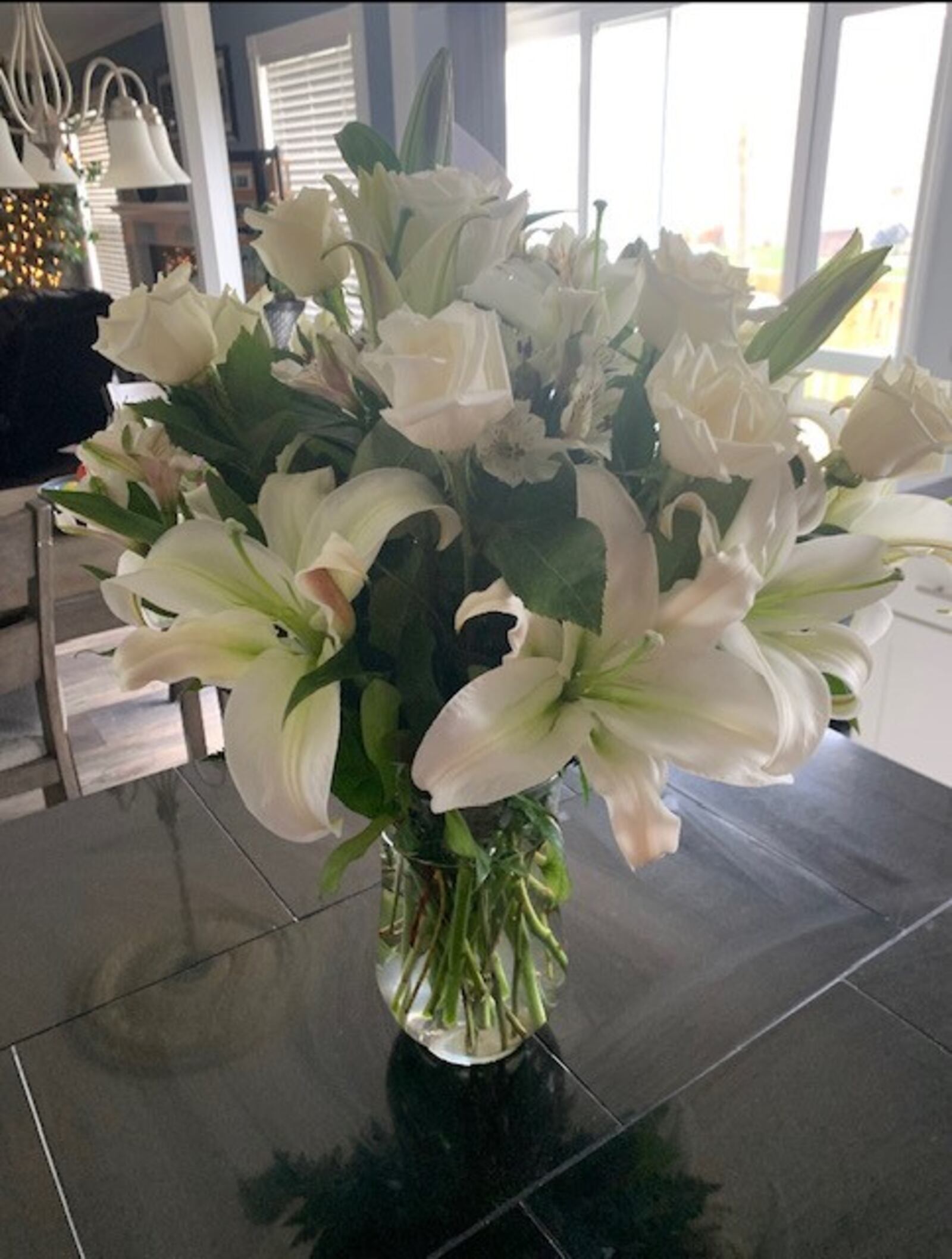 Wayne High School graduate Lauren Alford, the daughter of  Michael and Virginia Mack, deejays for singer Lizzo under the stage name Sophia Eris.  Lizzo  created  video message of support to Eris' mother, a unltrasound tech for Kettering Health Network, and other healthcare workers around the nation.  Pictured: flowers to Virginia Mack  from Lizzo.