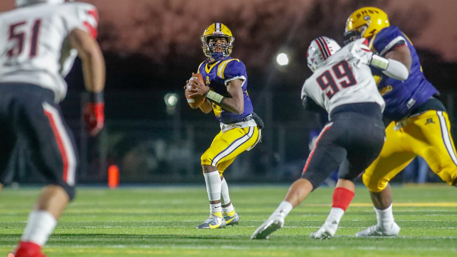 Springfield High School junior quarterback Te'Sean Smoot throws the ball during the Wildcats 31-19 victory over Wayne on Friday night in Springfield. Michael Cooper/CONTRIBUTED