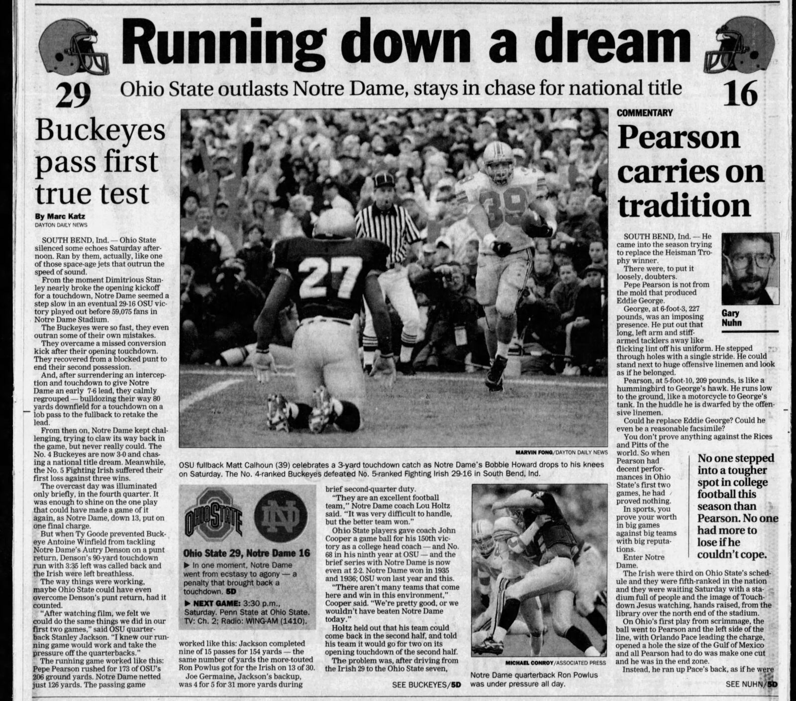 1996 sports front recap