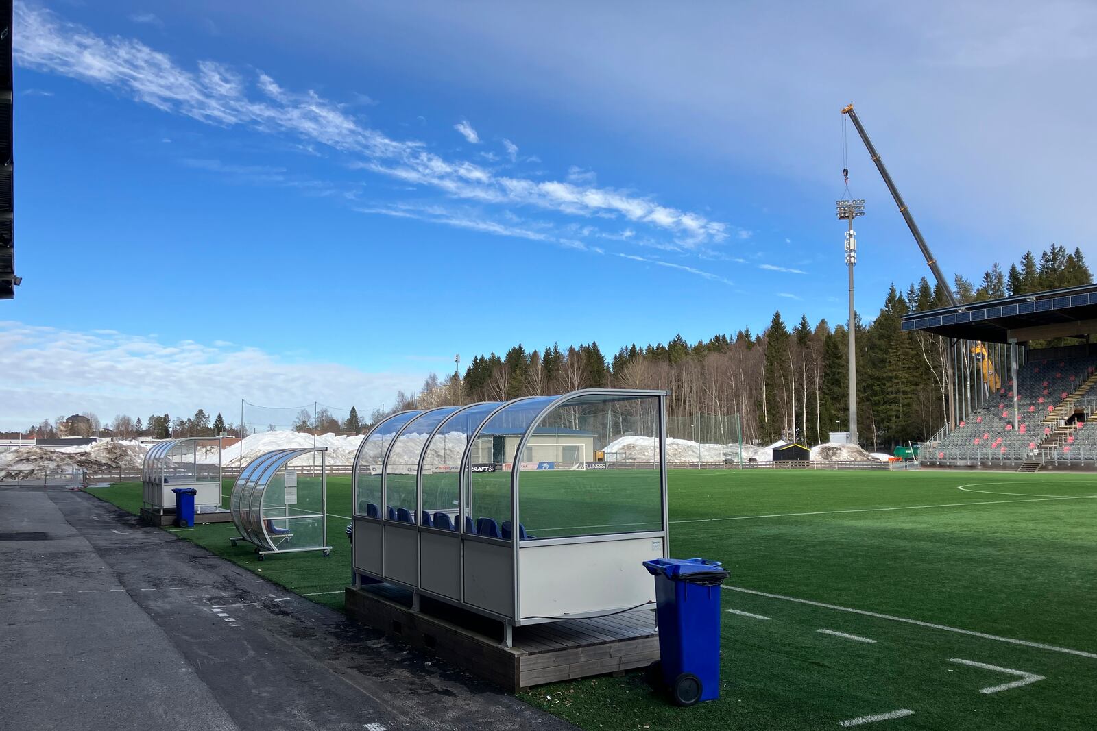 General view of the Umeå Energi Arena in Umeå, Sweden, Monday, March 10, 2025. (AP Photo/Steve Douglas)