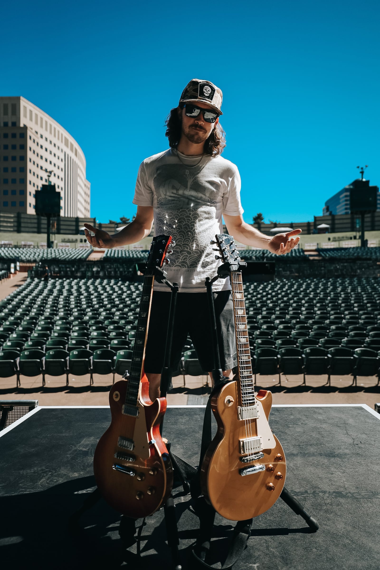 26-year-old Brendan Orchard, a Xenia native and Cedarville University graduate, is living his best life in Nashville as he tours with country artist Bailey Zimmerman’s band. PHOTO COURTESY OF COBI SPENCER