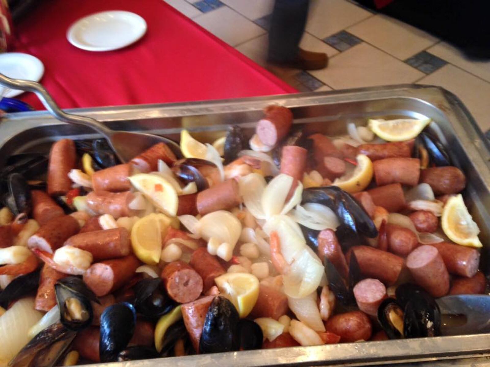 The Low Country Boil at El Meson. (Photo by Amelia Robinson)