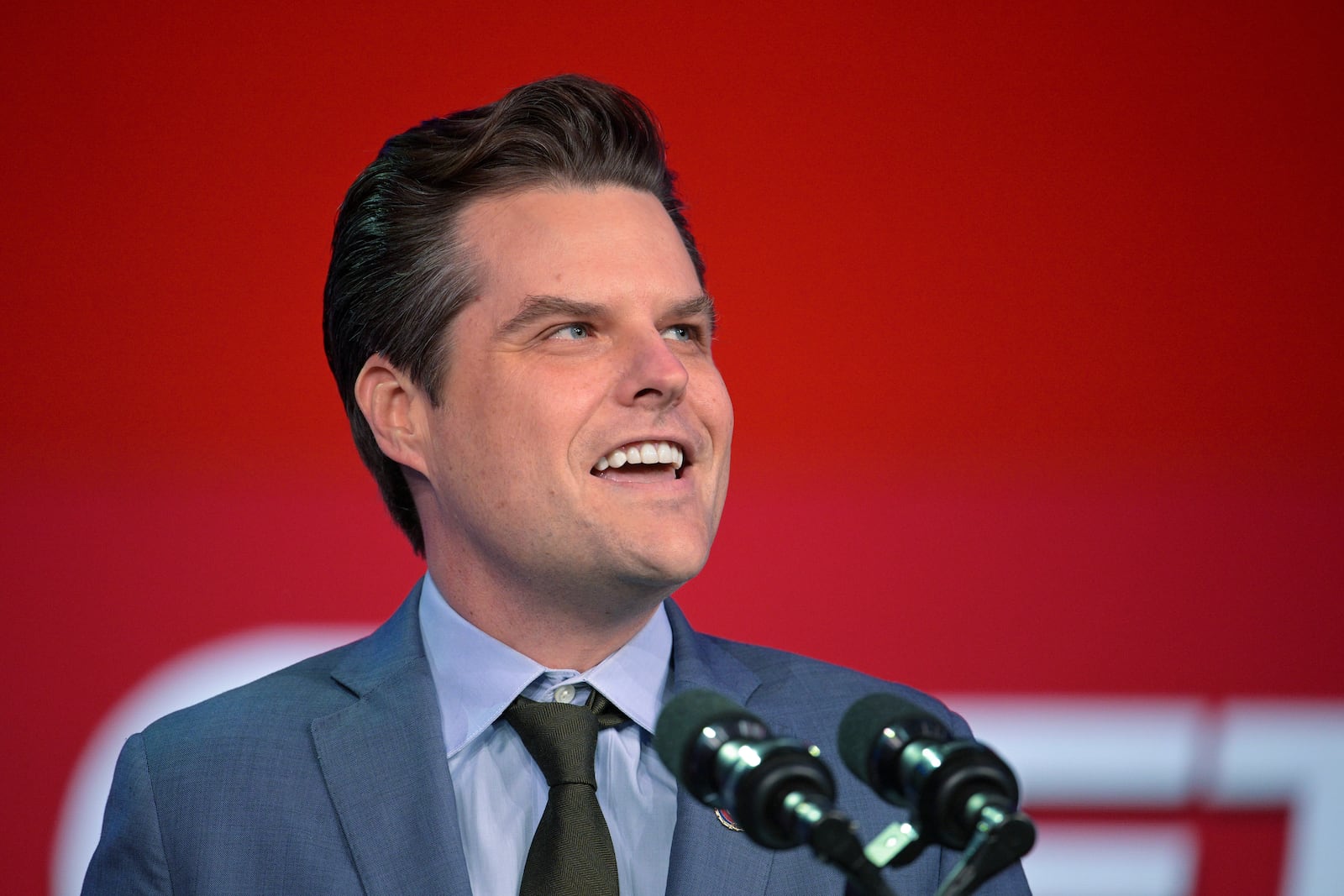 FILE - Rep. Matt Gaetz, R-Fla., speaks at the Republican Party of Florida Freedom Summit, Nov. 4, 2023, in Kissimmee, Fla. (AP Photo/Phelan M. Ebenhack)