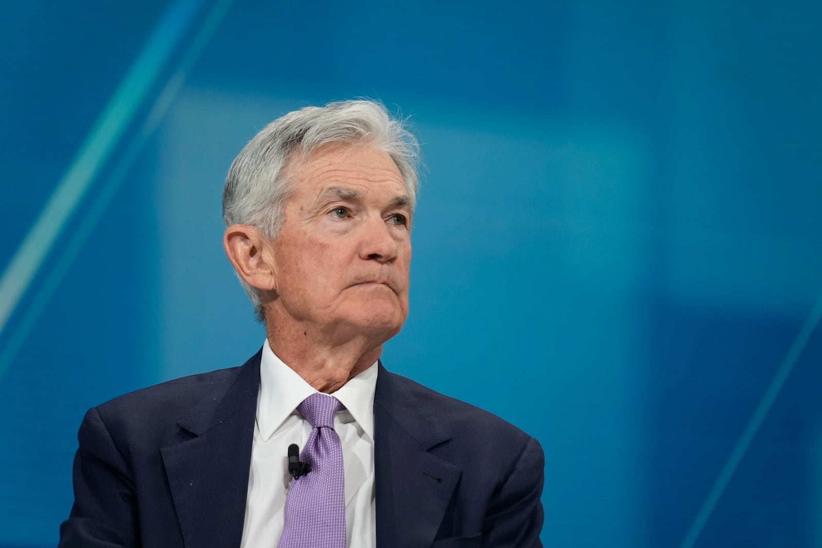 Federal Reserve chair Jerome Powell speaks at the DealBook Summit in New York, Wednesday, Dec. 4, 2024. (AP Photo/Seth Wenig)