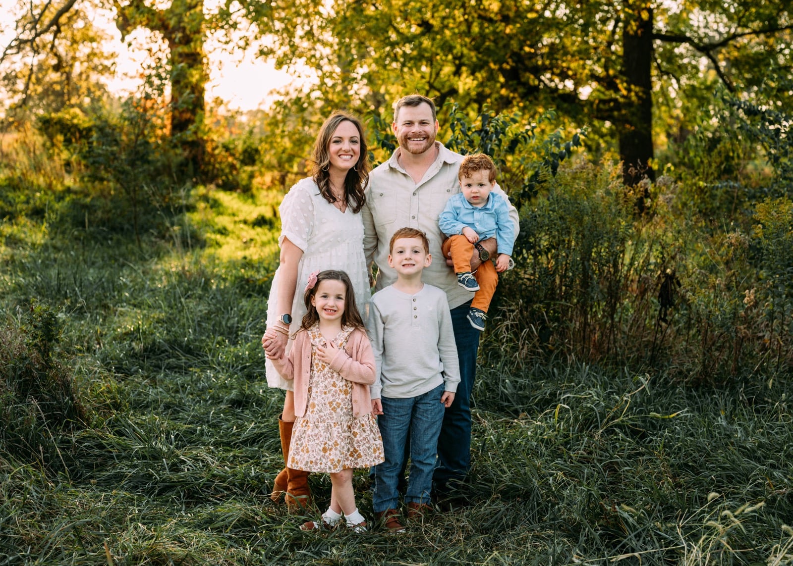 Valerie Block (top left) opened Building Block Play Studio in December 2022 at 137 E. Main St. in the Tuttle Brothers Building. In the photo with her is husband, Jeremy (top middle), son Jax (top right), daughter Emilia (bottom left) and son Jude (bottom right). Contributed