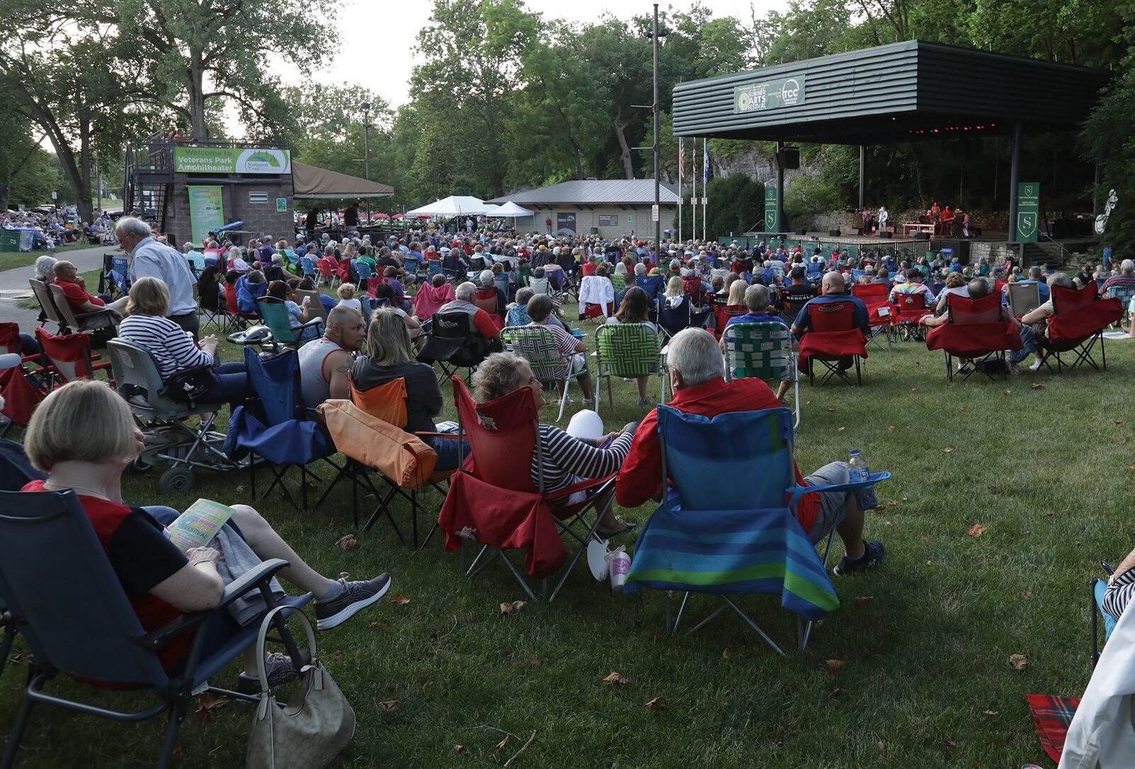 The Summer Arts Festival kicked off their 2021 season with the K-Tel All-Stars Thursday evening. Hundreds of people came out to listen to some 70's music and have a good time. The festival was canceled due to COVID last year. BILL LACKEY/STAFF