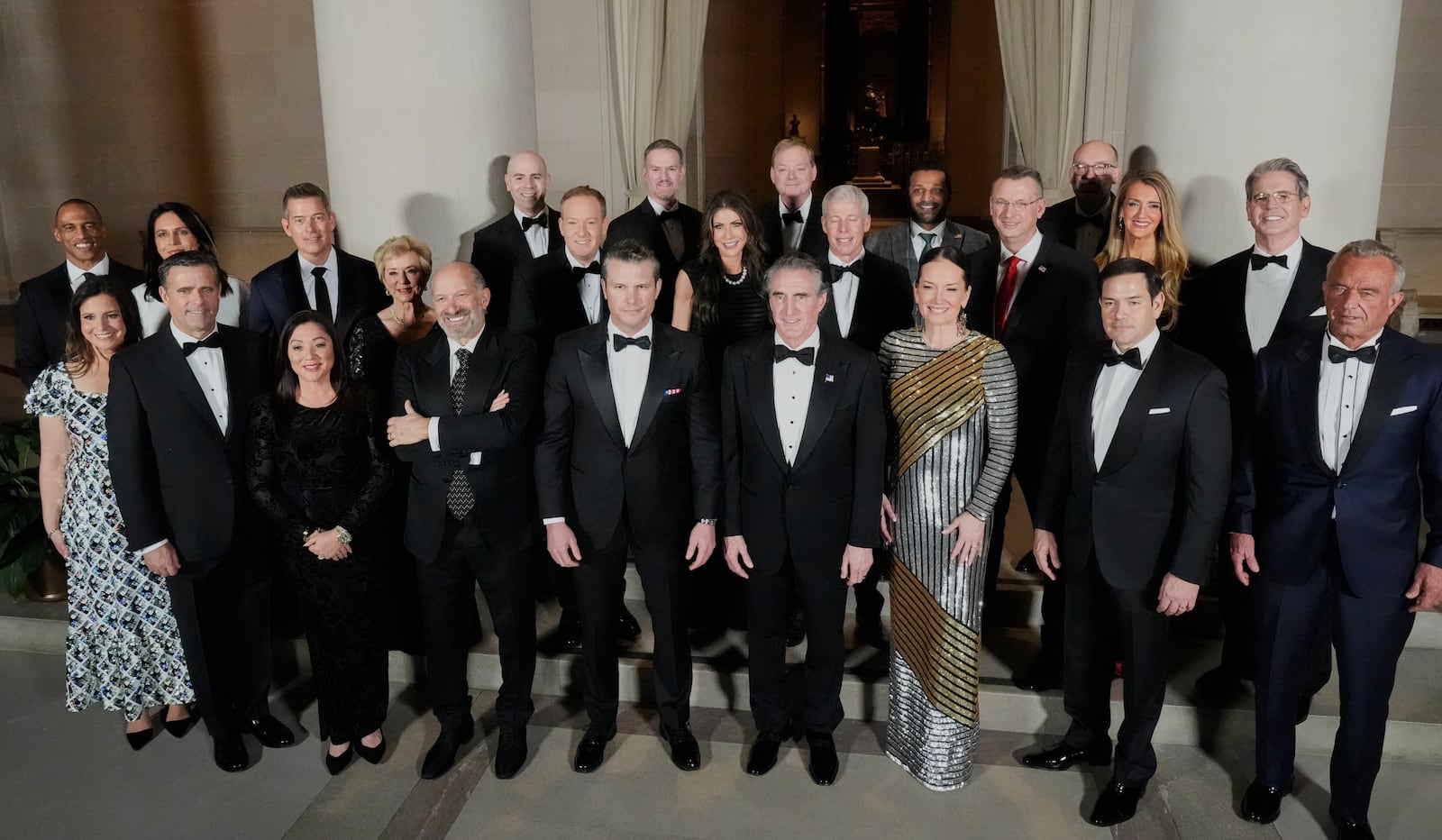 President-elect Donald Trump's Cabinet picks pose for a photo at the National Gallery of Art in Washington, Saturday, Jan. 18, 2025. (AP Photo/Mark Schiefelbein)